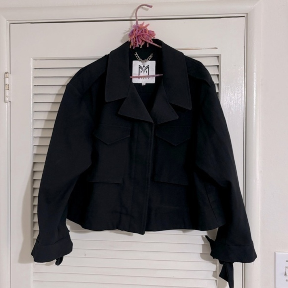 Milly cropped jacket with pockets